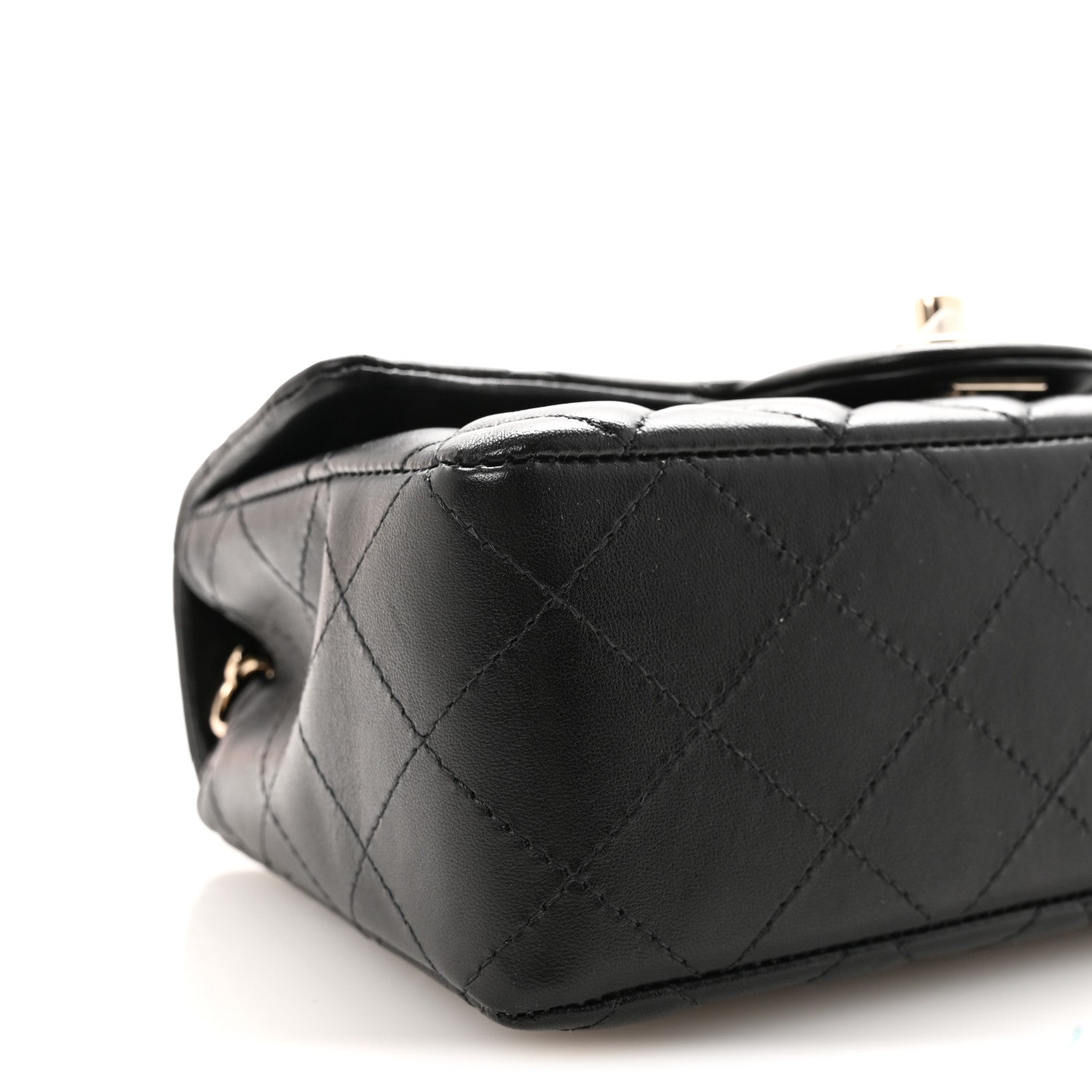 Chanel Lambskin Quilted Mini Rectangular Flap Black 9 of 10