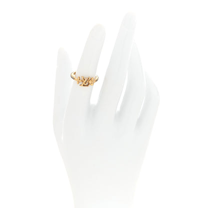 Louis Vuitton Metal Crystal LV Iconic Flower Ring 49 5 Gold 2 of 4