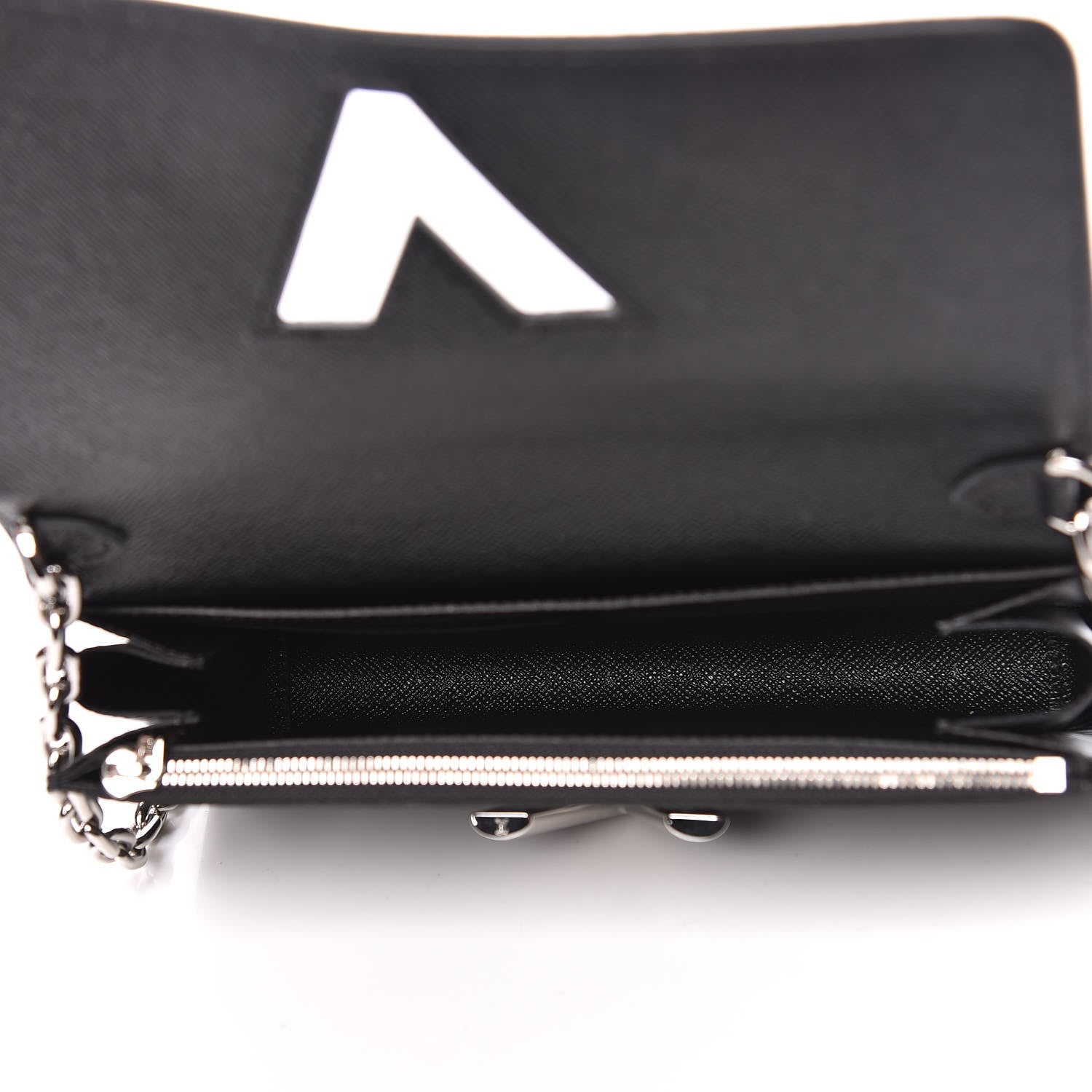 Louis Vuitton Epi LV Stories Twist Chain Wallet Black 7 of 12