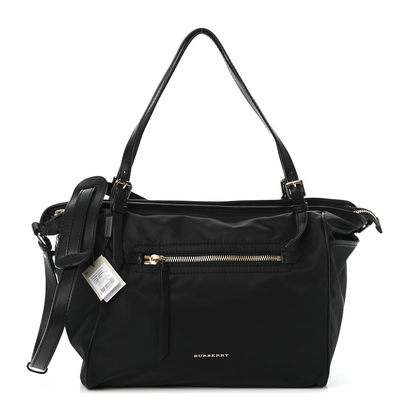 Nylon House Check Diaper Tote Black