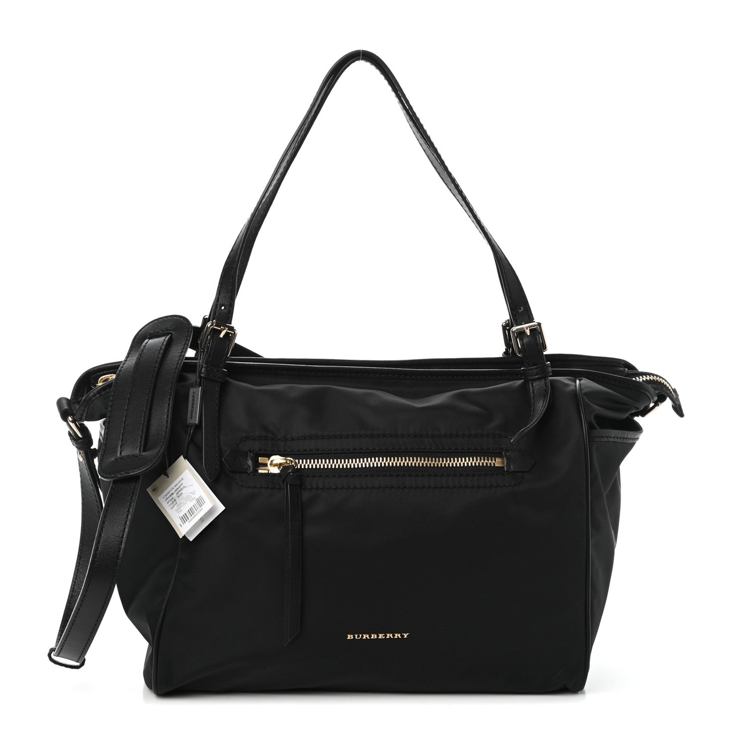 Burberry Nylon House Check Diaper Tote Black 1 of 10