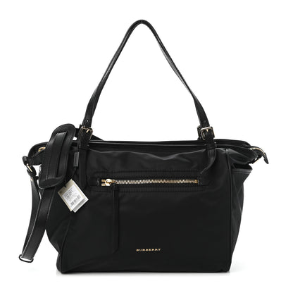 Burberry Nylon House Check Diaper Tote Black 1 of 10
