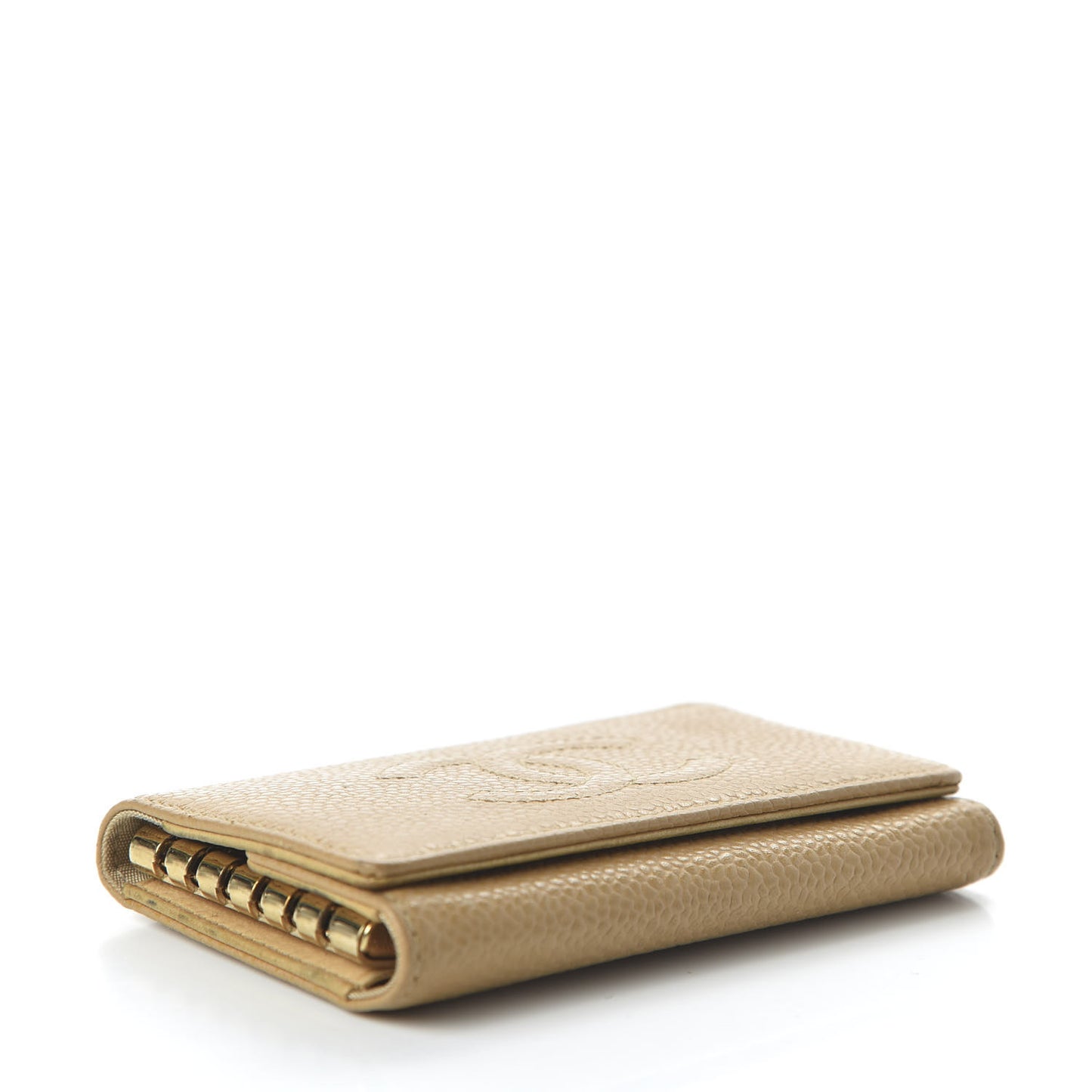 Caviar Timeless CC 6 Key Holder Case Beige Clair