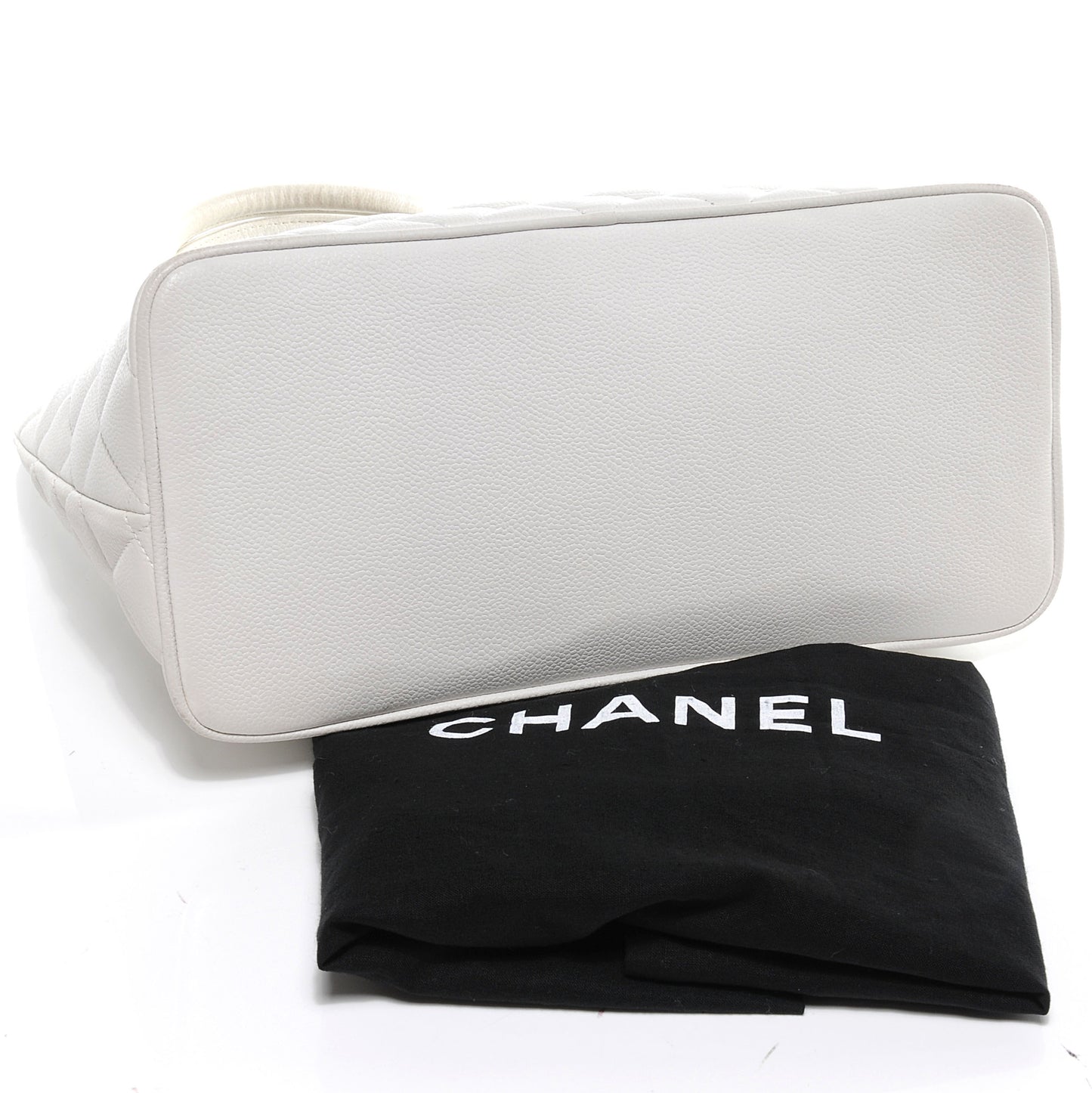 Caviar Medallion Tote White SHW