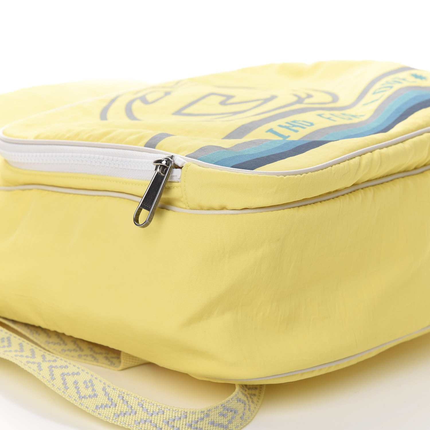 Gucci Nylon Twill Blind For Love Interlocking G Backpack Pastel Yellow Multicolor 5 of 10