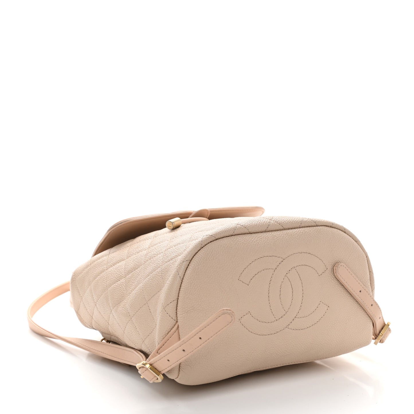 Caviar Quilted Filigree Backpack Beige