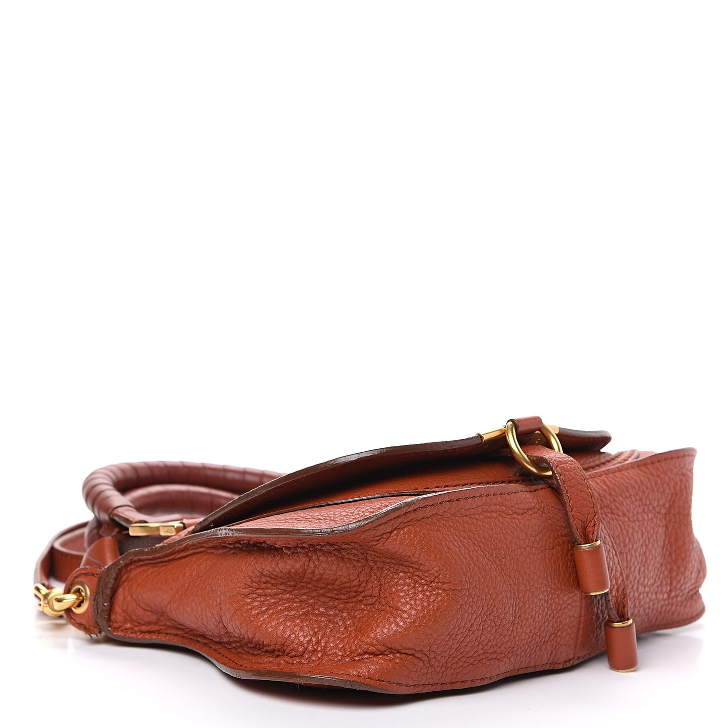 Calfskin Baby Marcie Satchel Whiskey