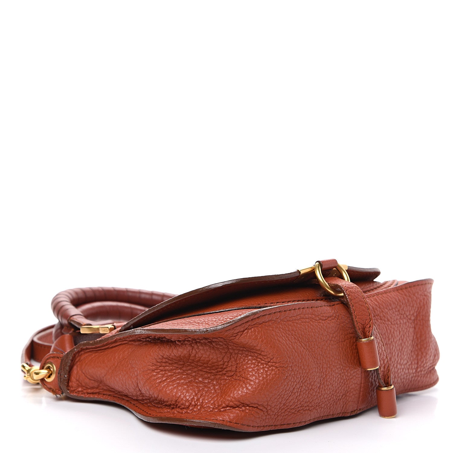 Chloe Calfskin Baby Marcie Satchel Whiskey 3 of 11