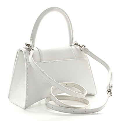 Balenciaga Shiny Box Calfskin Tonal B Small Hourglass Top Handle Bag White 3 of 10