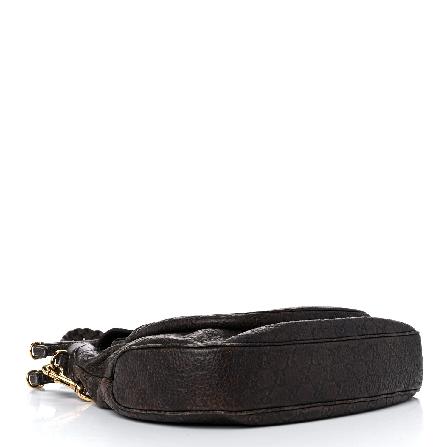 Gucci Guccissima Large New Pelham Satchel Dark Brown 2 of 13