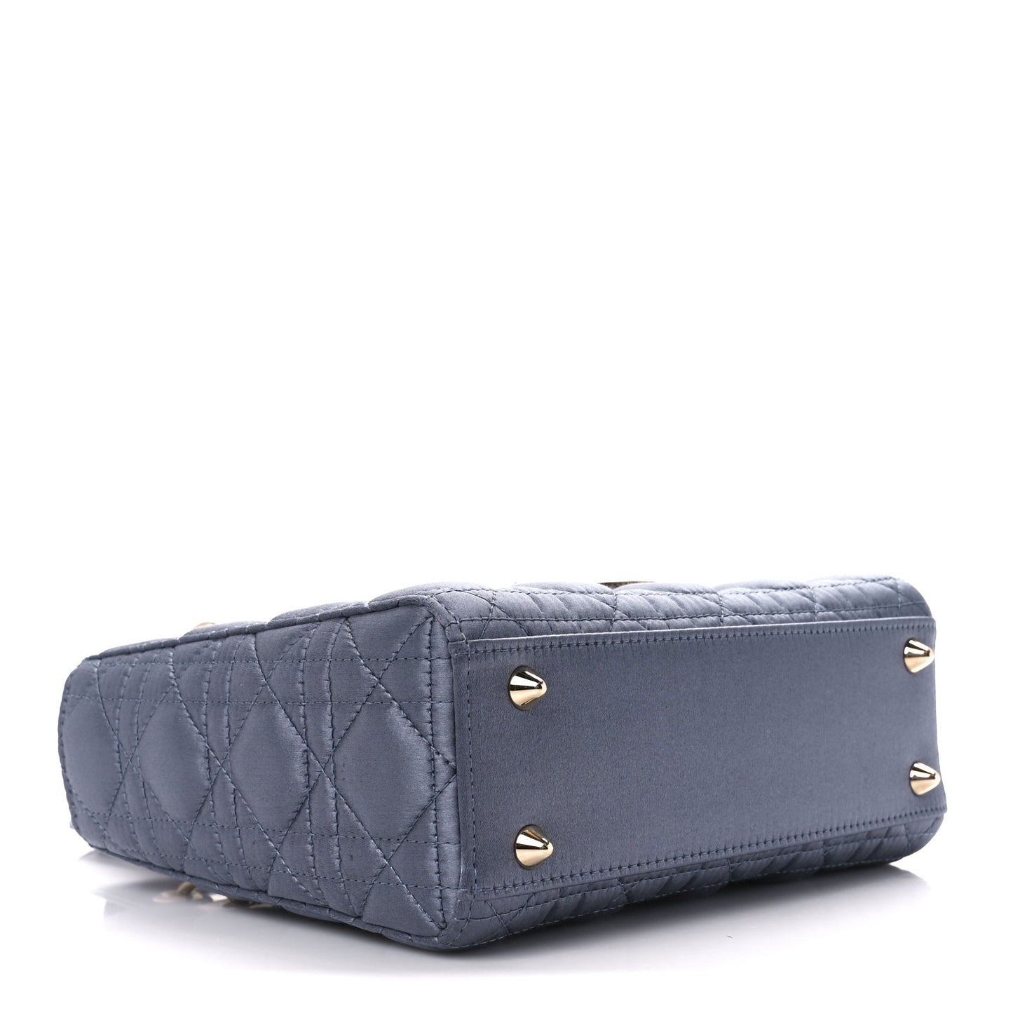 Satin Swarovski Crystal Cannage Small Lady Dior Grey