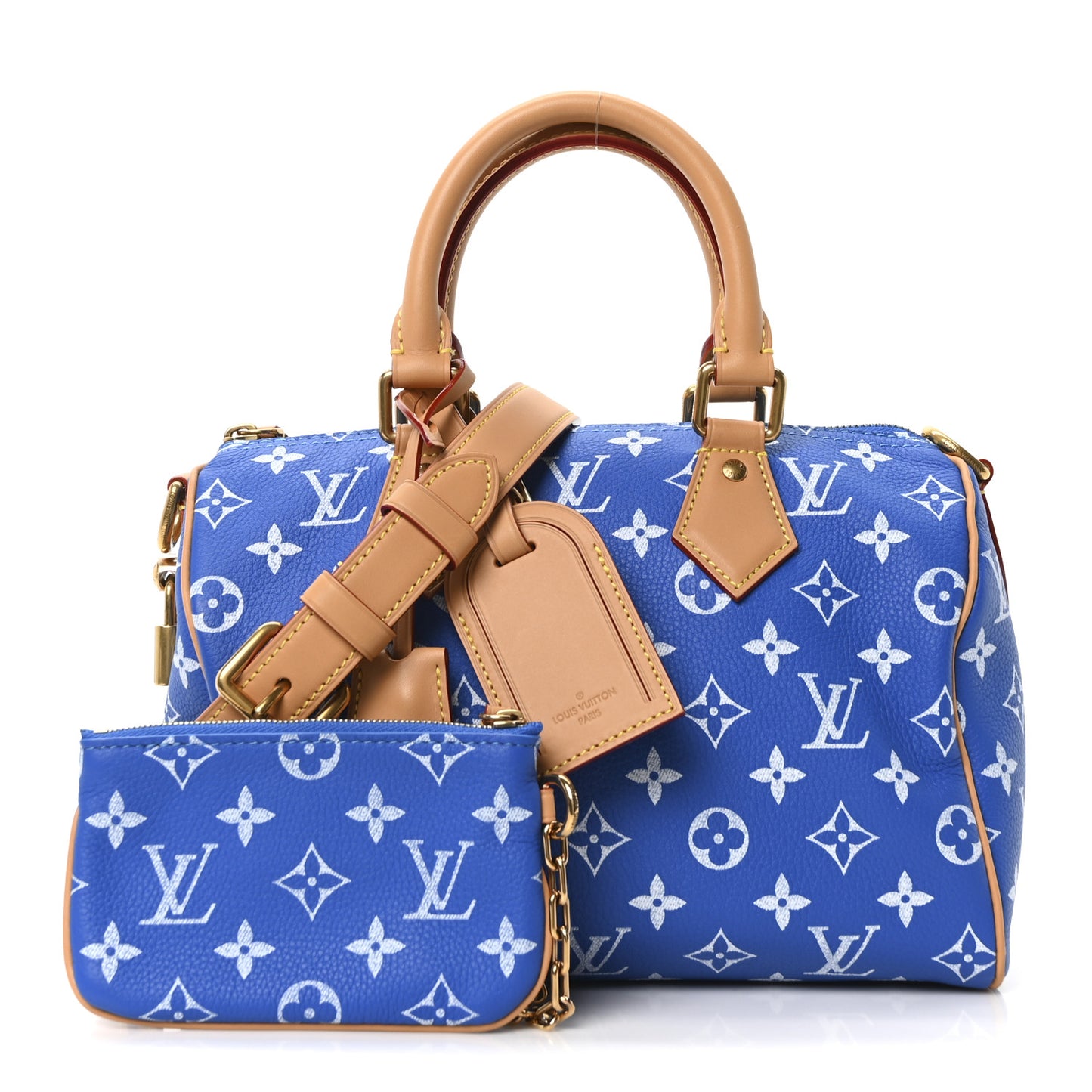 Calfskin Monogram Speedy P9 Bandouliere 25 Blue