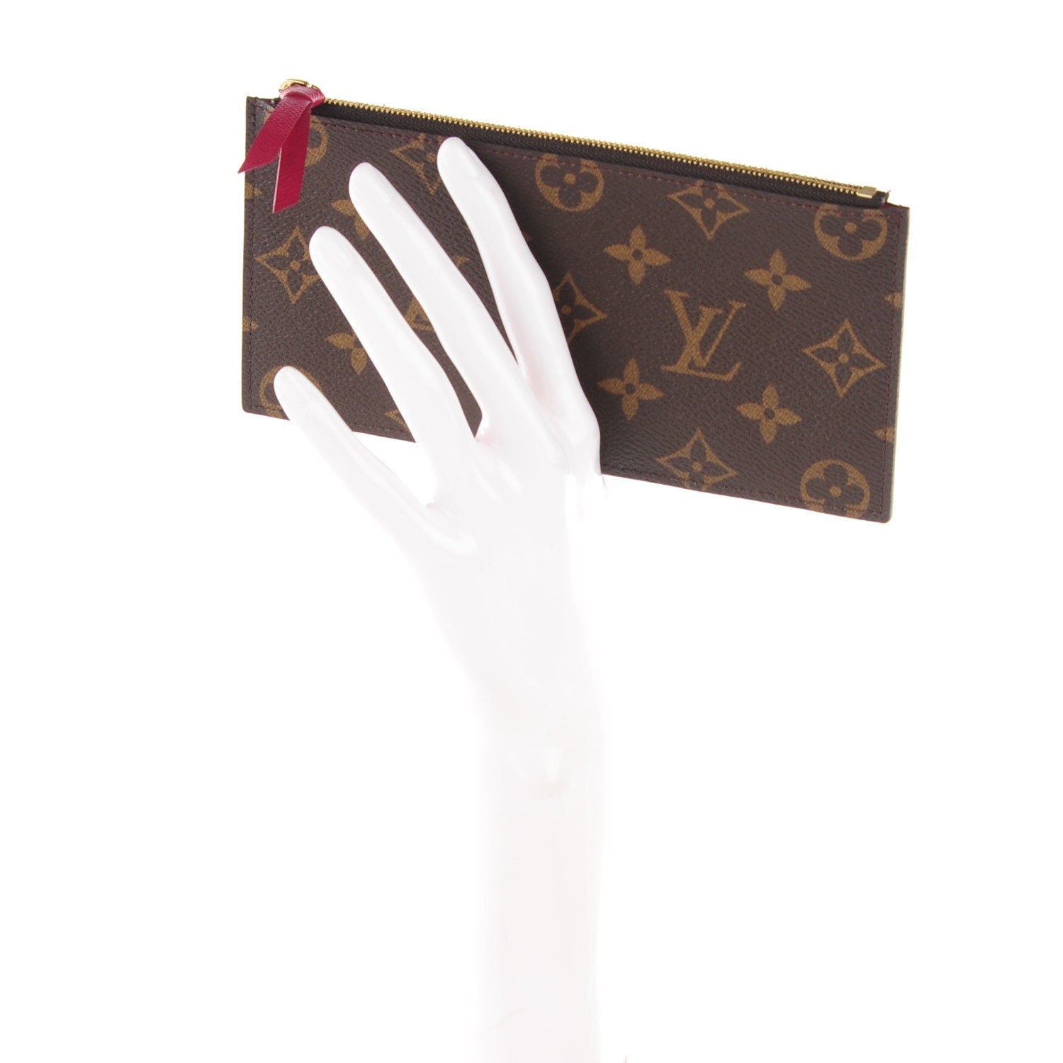 Louis Vuitton Monogram Felicie Chain Wallet Zippered Insert 2 of 6