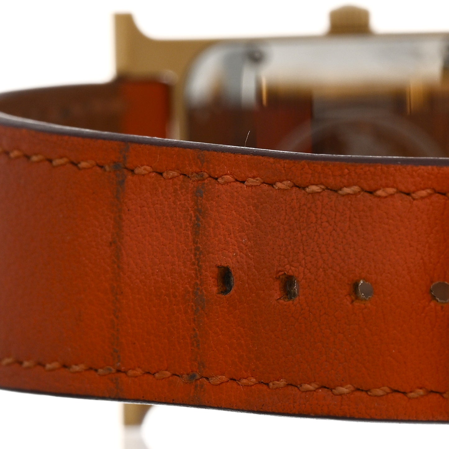 Stainless Steel Swift 26mm Heure H Hour Quartz Watch Orange