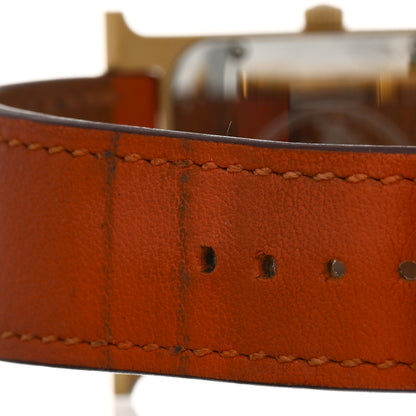 Hermes Stainless Steel Swift 26mm Heure H Hour Quartz Watch Orange 5 of 5