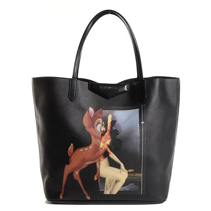 Givenchy Textured Coated Canvas Bambi Print Medium Antigona Tote 1 of 8