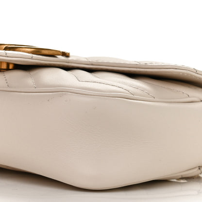 Gucci Calfskin Matelasse Super Mini GG Marmont Shoulder Bag White 19 of 23