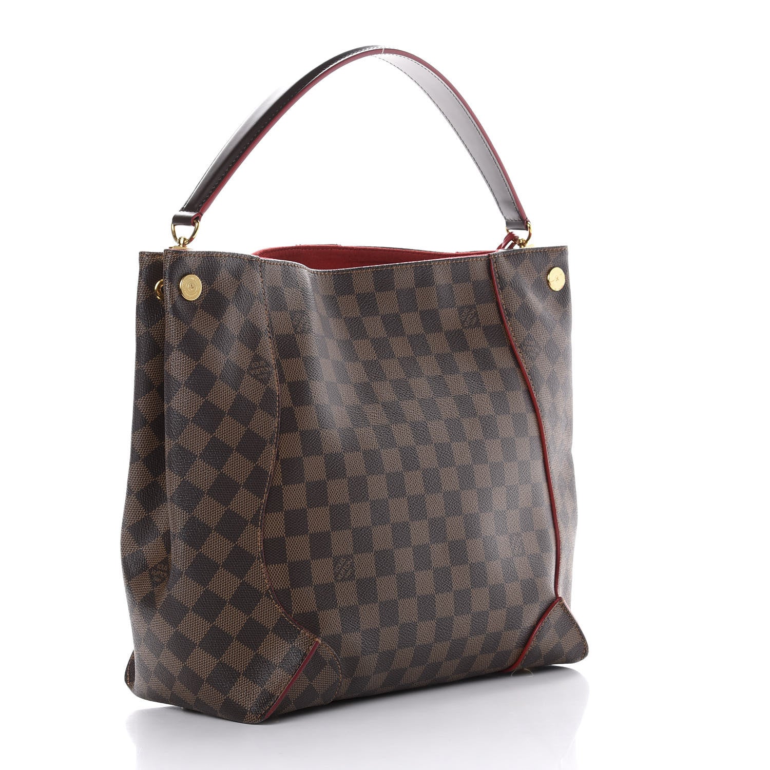 Louis Vuitton Damier Ebene Caissa Hobo Cherry 3 of 11