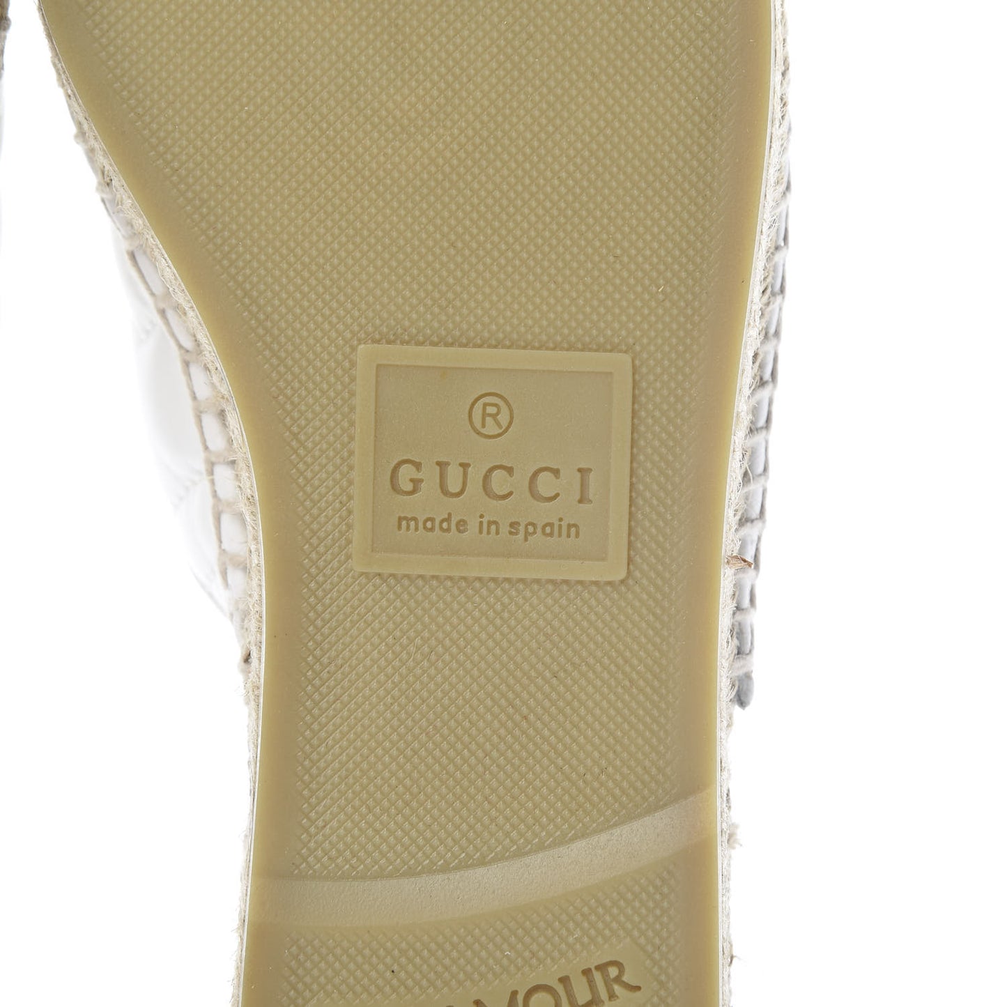 Nappa Matelasse GG Marmont Espadrille Slippers 36.5 Great White