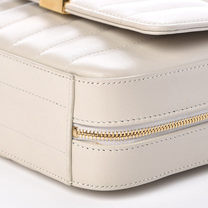 Saint Laurent Lambskin Matelasse Monogram Vicky Camera Bag White 8 of 8