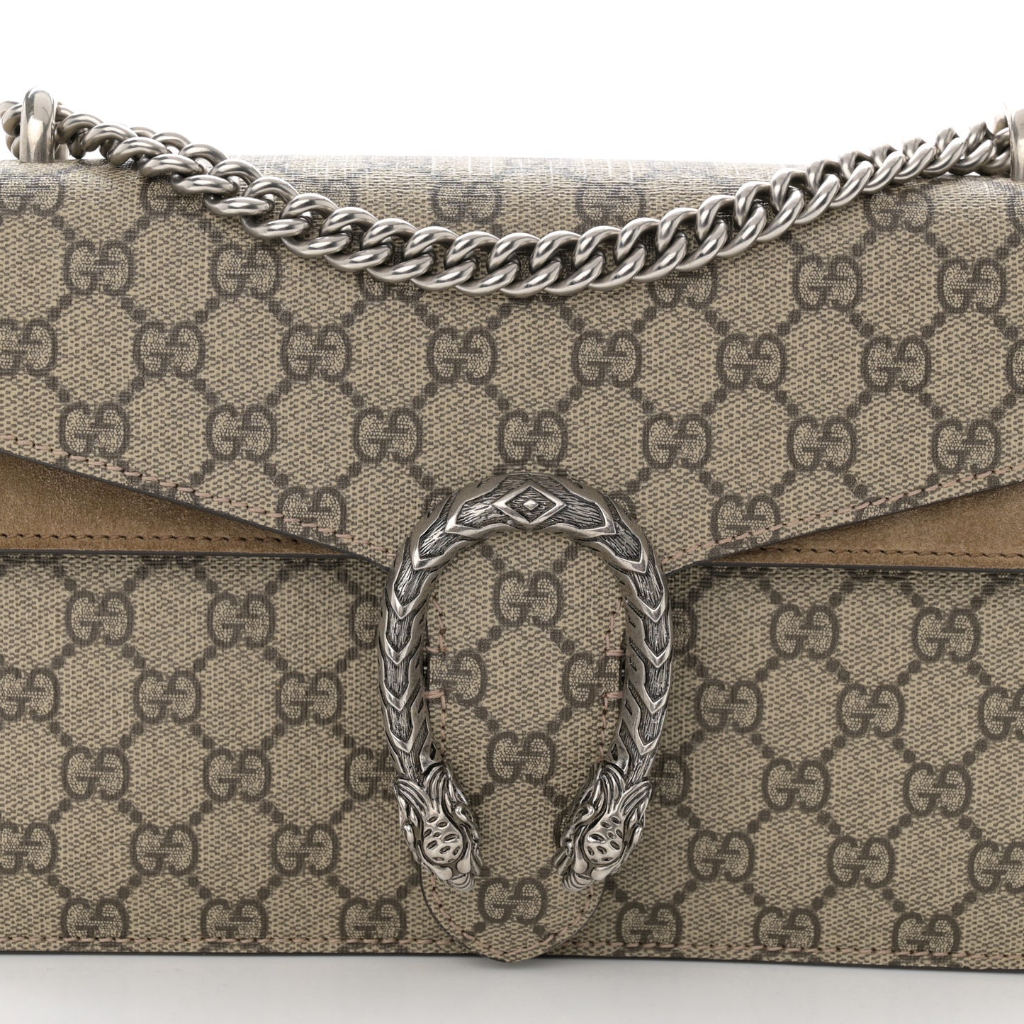 GG Supreme Monogram Small Dionysus Shoulder Bag Taupe