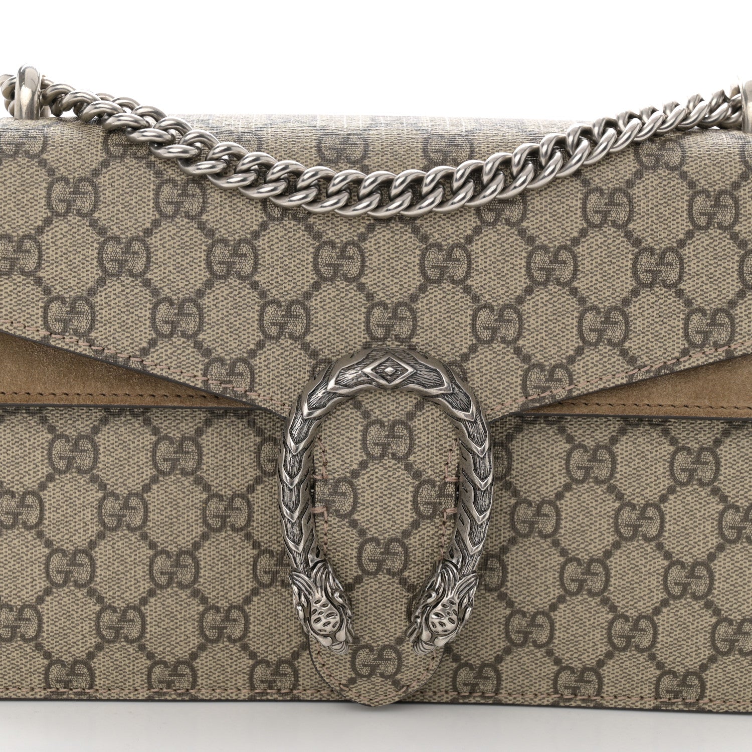 Gucci GG Supreme Monogram Small Dionysus Shoulder Bag Taupe 8 of 12
