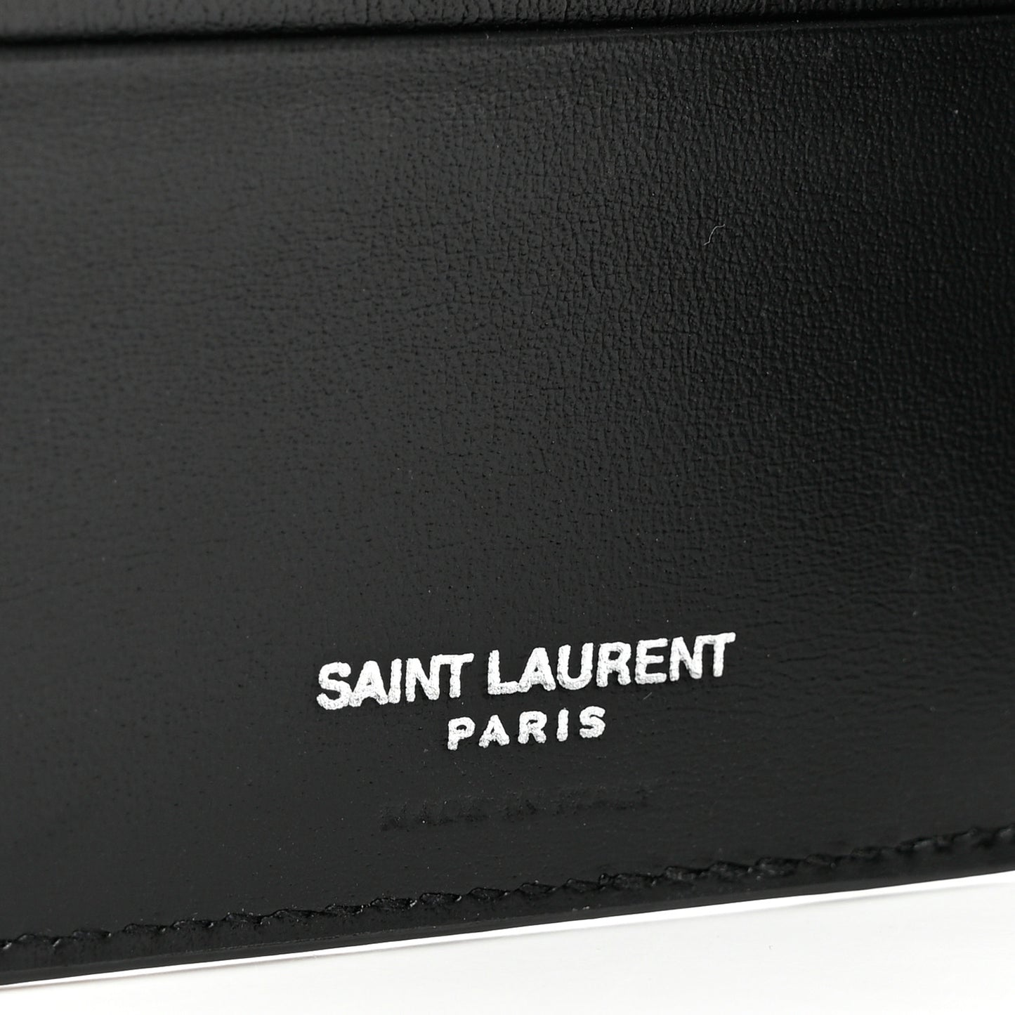 Matte Calfskin Tiny Cassandre East West Wallet Black