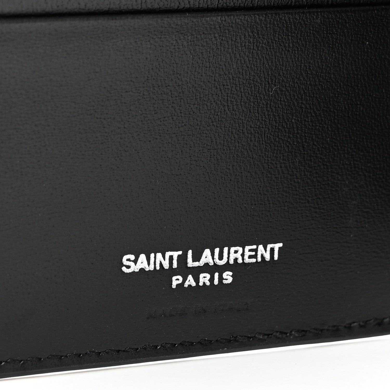 Saint Laurent Matte Calfskin Tiny Cassandre East West Wallet Black 6 of 7