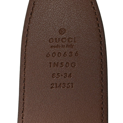 Gucci Efesto Leather Horsebit 25mm Belt 85 34 Brown Sugar 5 of 5