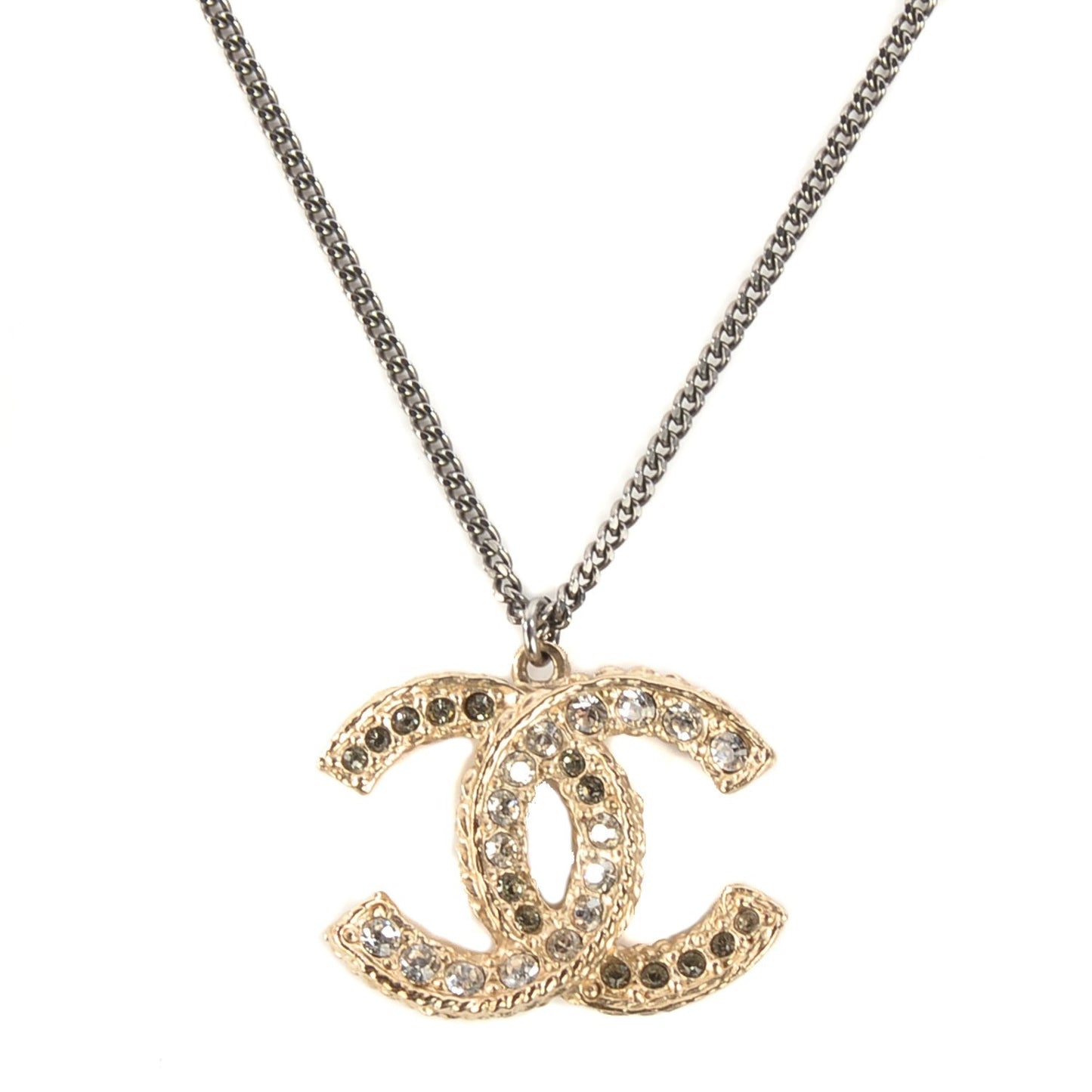 Crystal Timeless CC Necklace Gold