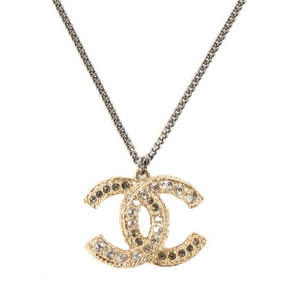 Chanel Crystal Timeless CC Necklace Gold 1 of 7