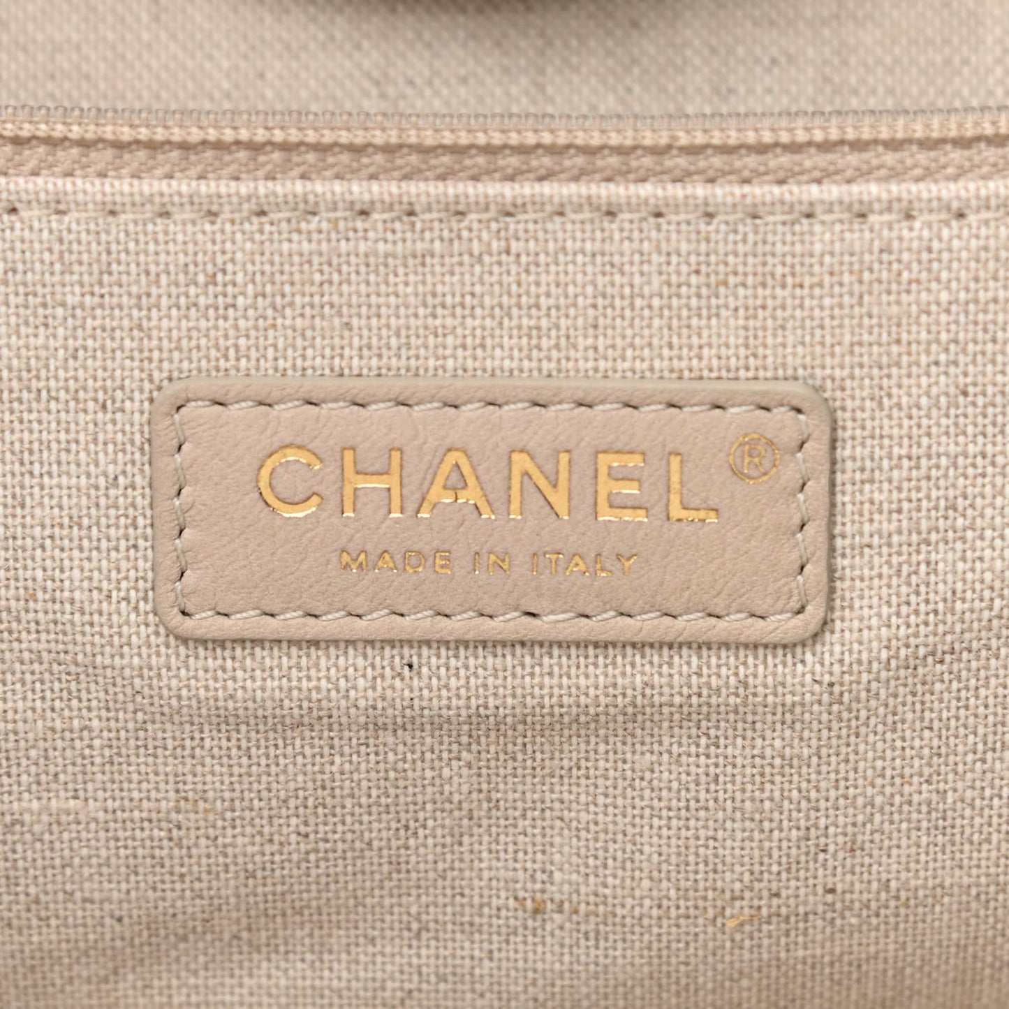 Mixed Fibers Calfskin Medium Deauville Tote Grey Light Blue