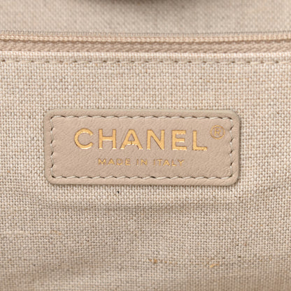 Chanel Mixed Fibers Calfskin Medium Deauville Tote Grey Light Blue 7 of 12