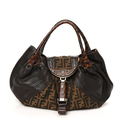 Fendi Zucca Nappa Nuvolata Vitello Tortuga Spy Tobacco Moro 1 of 9