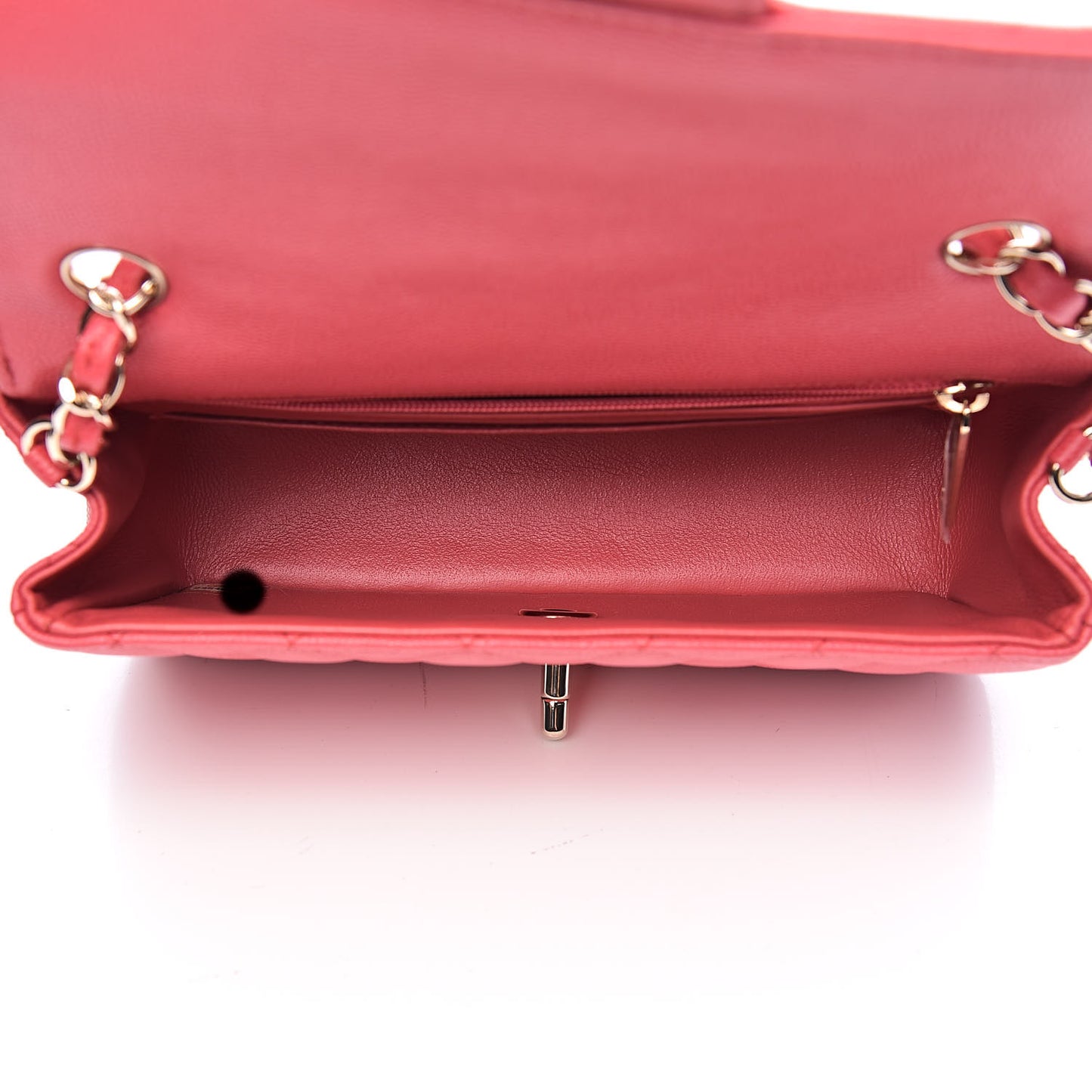 Caviar Quilted Mini Rectangular Flap Dark Pink