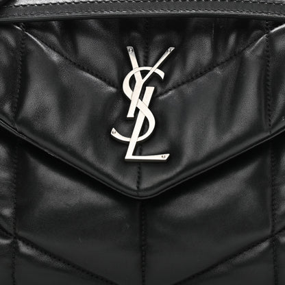 Saint Laurent Lambskin Quilted Small Loulou Puffer Monogram Chain Satchel Black 9 of 11