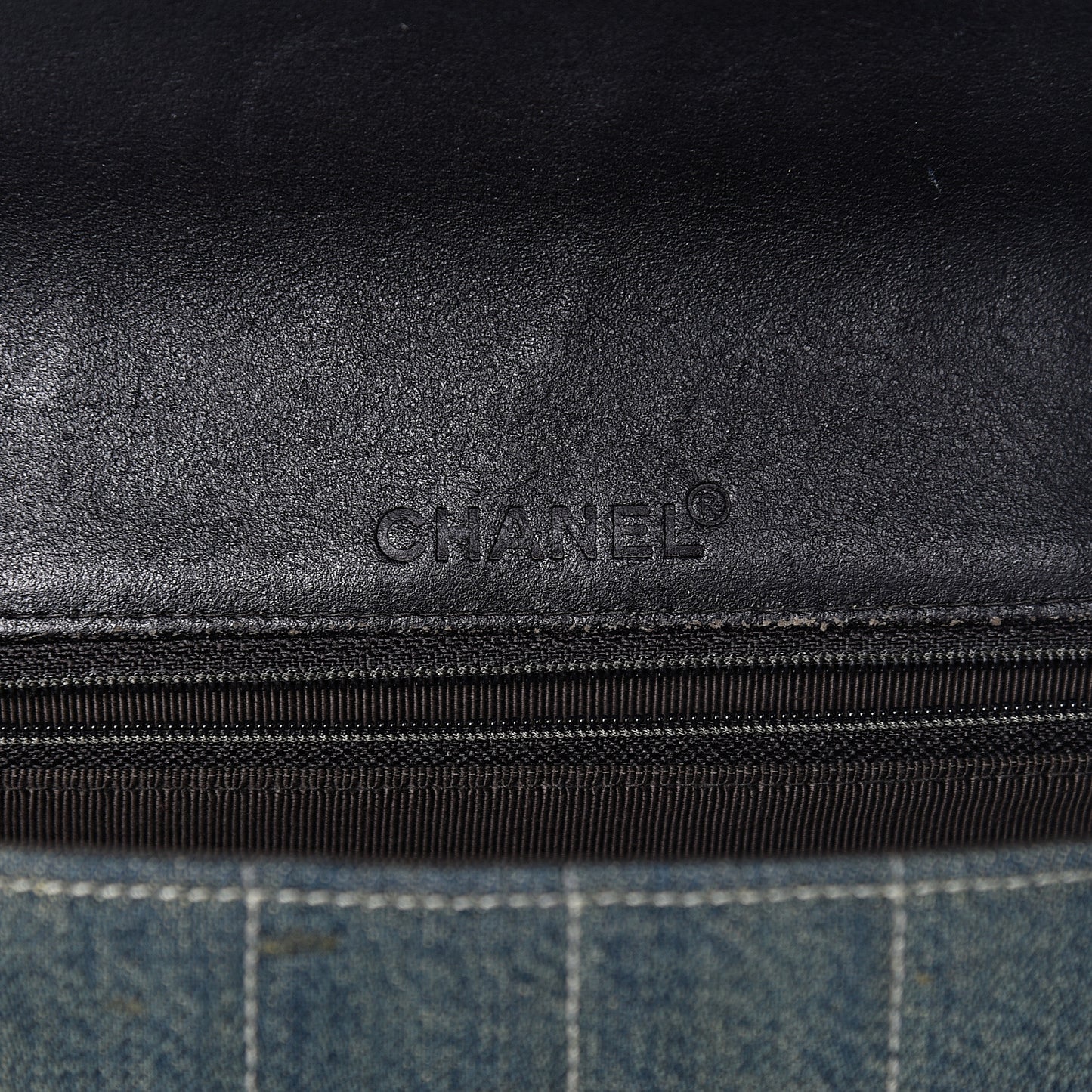 Denim Chocolate Bar Quilted Flap