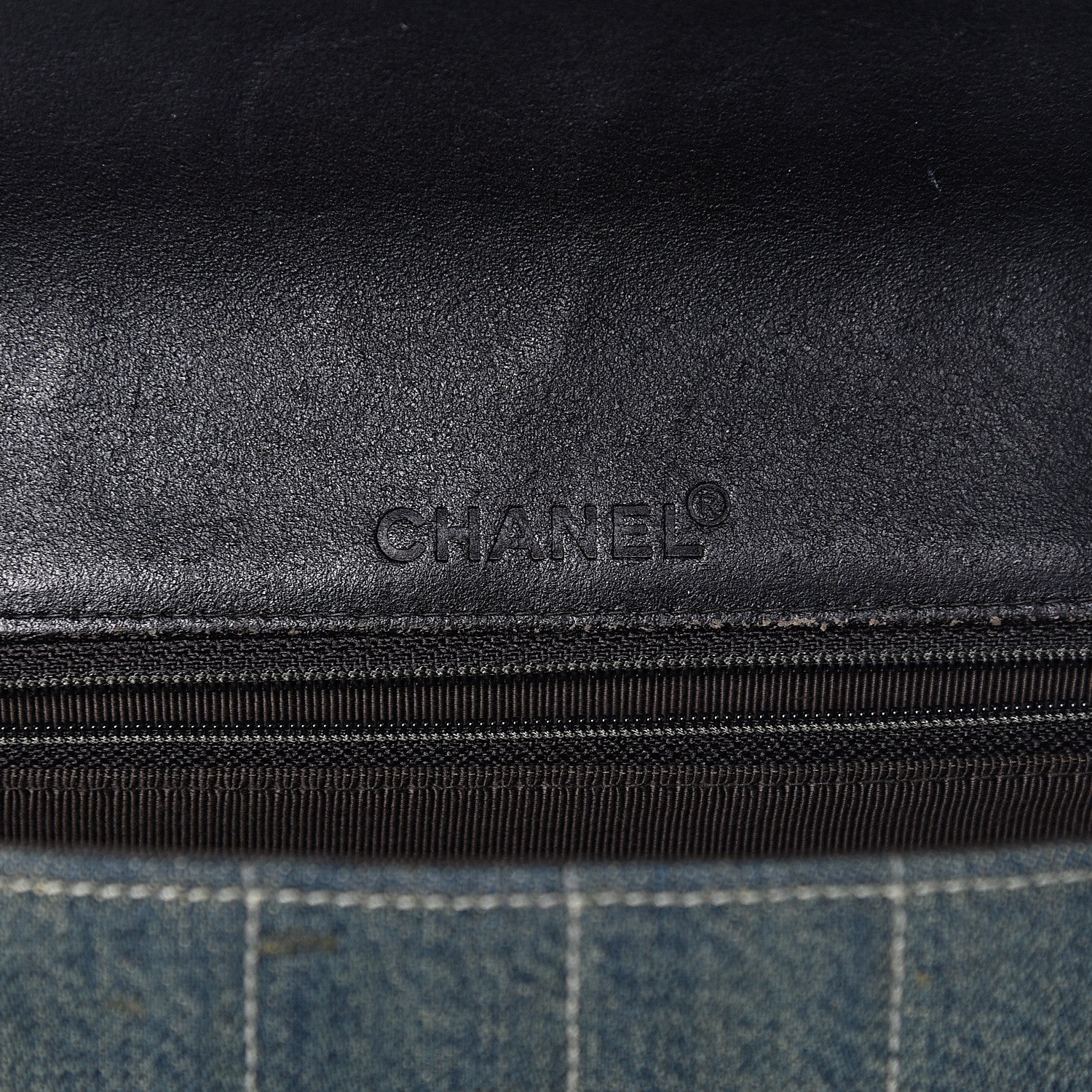 Chanel Denim Chocolate Bar Quilted Flap 6 of 12