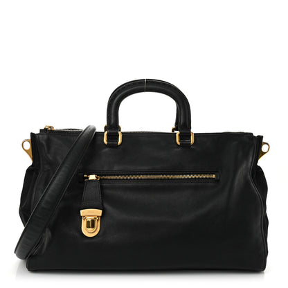 Prada Saffiano Tessuto Nylon Satchel Black 1 of 12