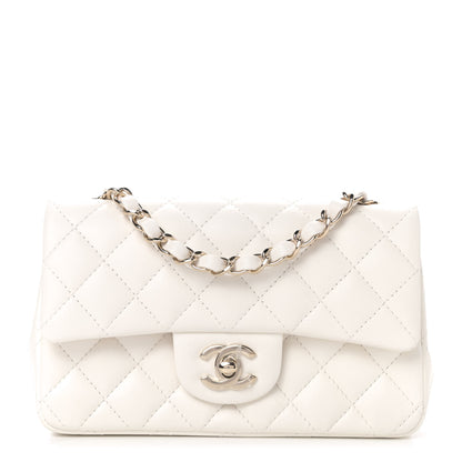 Chanel Lambskin Quilted Mini Rectangular Flap White 1 of 4