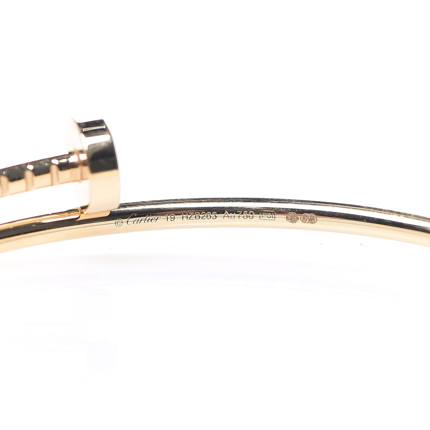 Cartier 18K Yellow Gold Small Juste Un Clou Bracelet 19 3 of 4