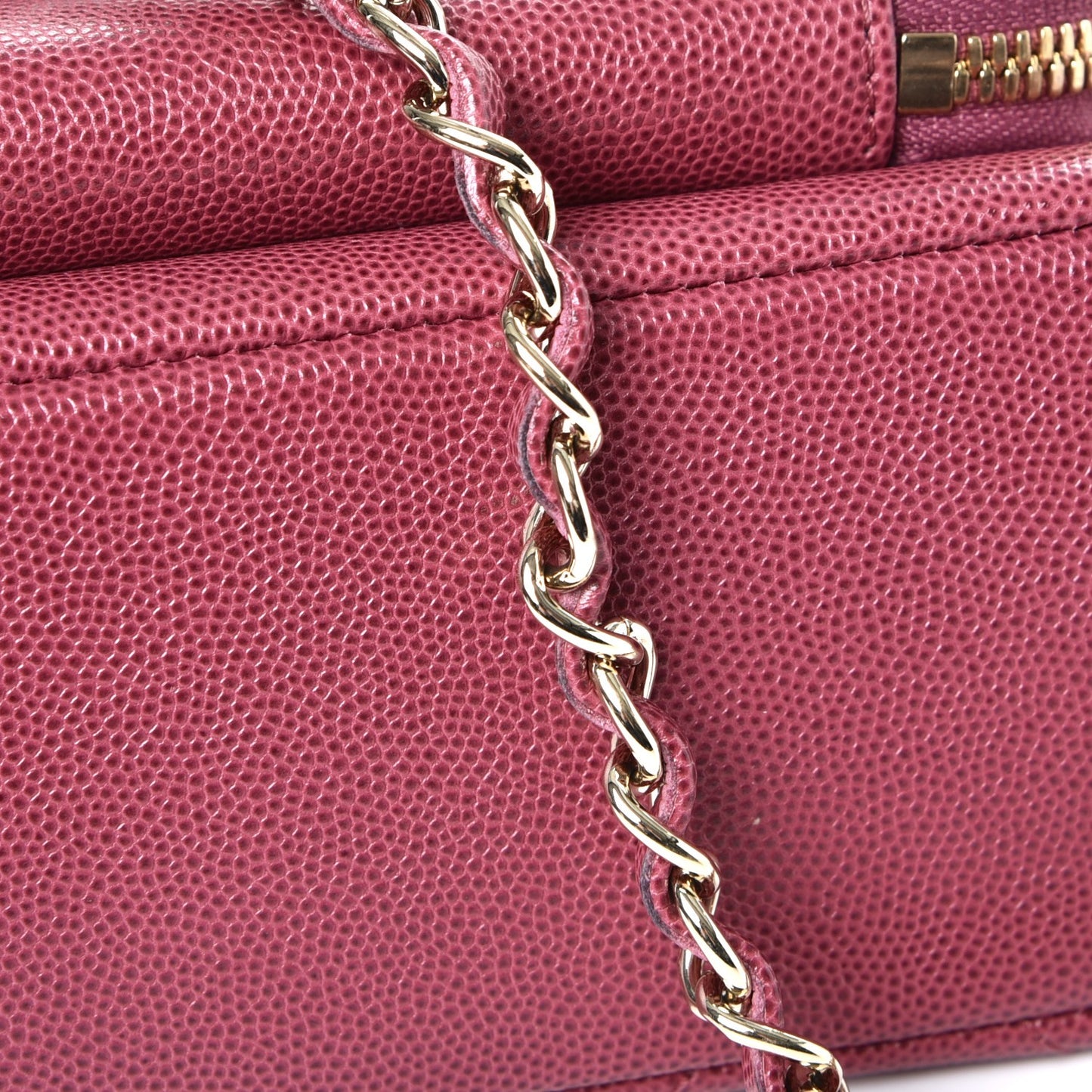 Caviar Quilted Small Business Affinity Flap Dark Pink