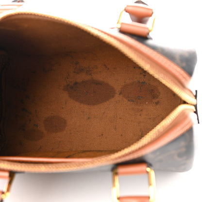 Celine Triomphe Canvas Calfskin Small Boston Bag Tan 5 of 15