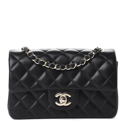 Chanel Lambskin Quilted Mini Rectangular Flap Black 1 of 10