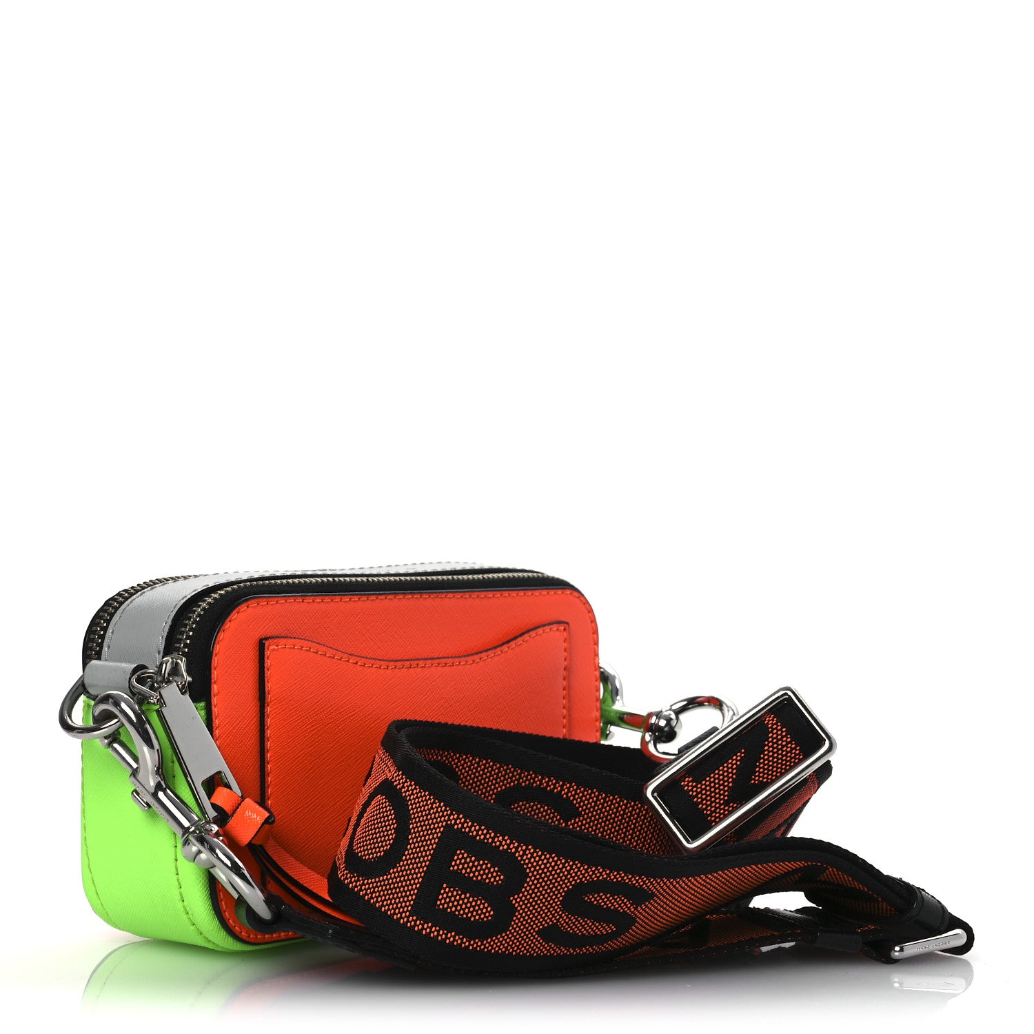 Marc Jacobs Saffiano Small Fluoro Snapshot Camera Bag Neon Orange 3 of 14