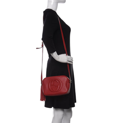 Gucci Pebbled Calfskin Small Soho Disco Bag Tabasco Red 2 of 9