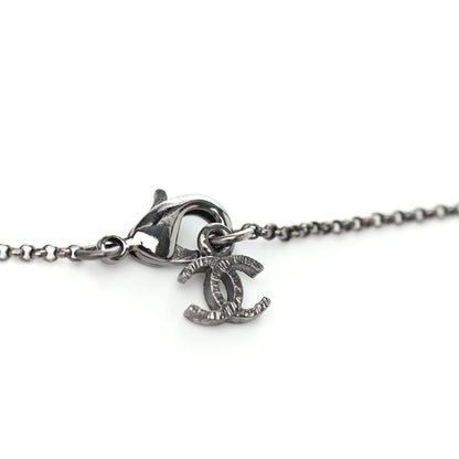 Chanel Crystal Pearl Camellia Necklace Ruthenium 4 of 4