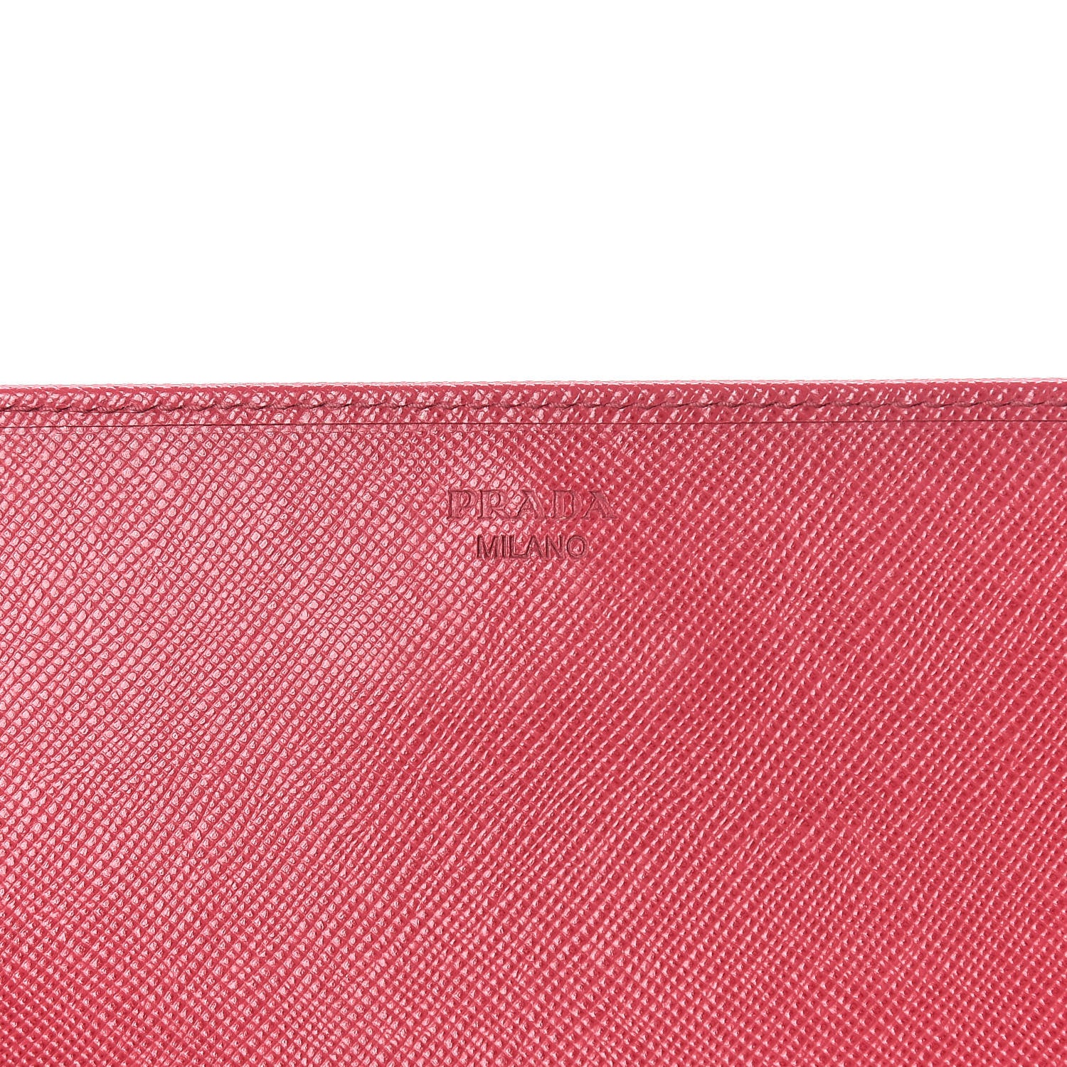 Prada Saffiano Metal Oro Chain Wallet Peonia 6 of 13