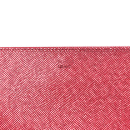 Prada Saffiano Metal Oro Chain Wallet Peonia 6 of 13