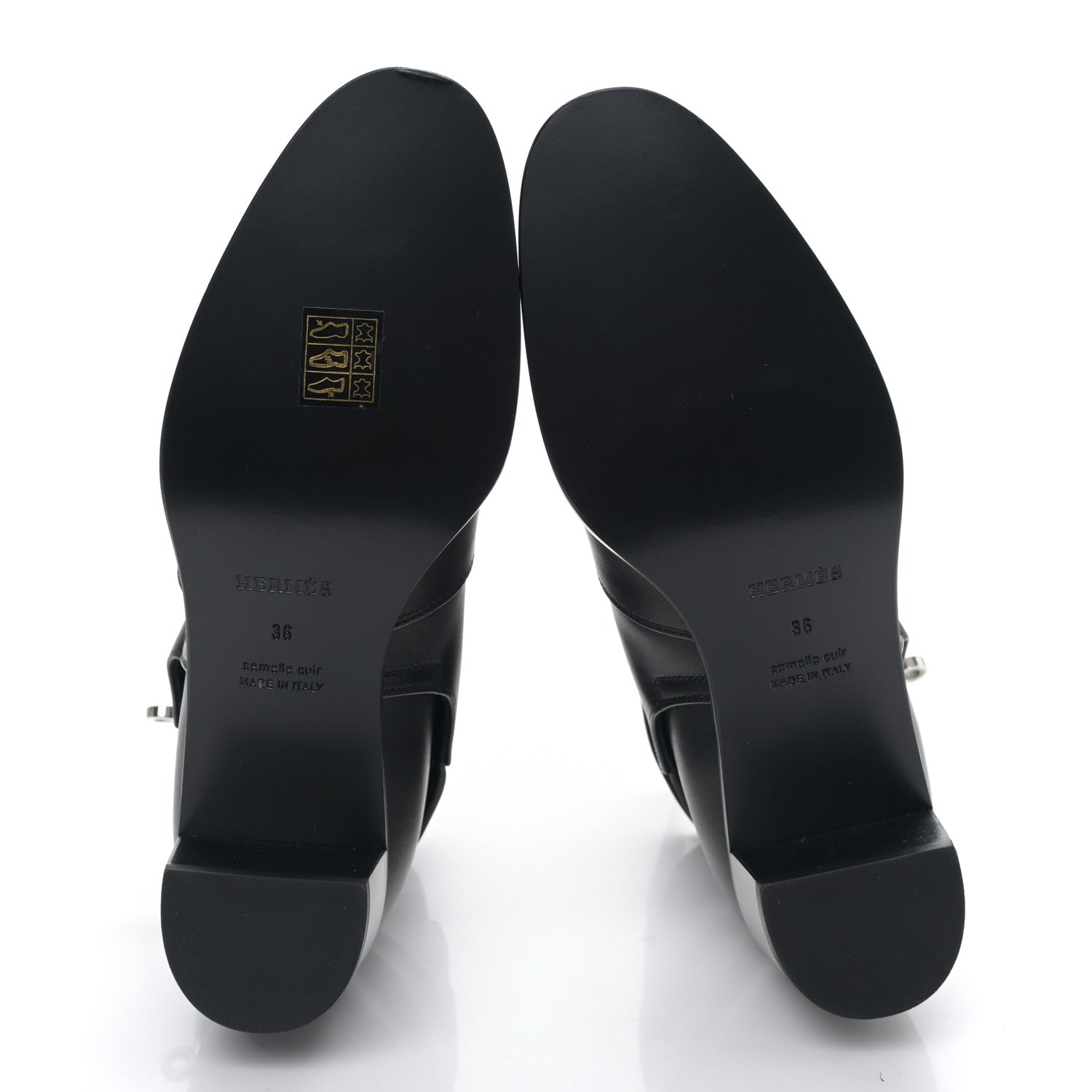 Hermes Calfskin Frenchie 50 Ankle Boots 36 Black 5 of 8